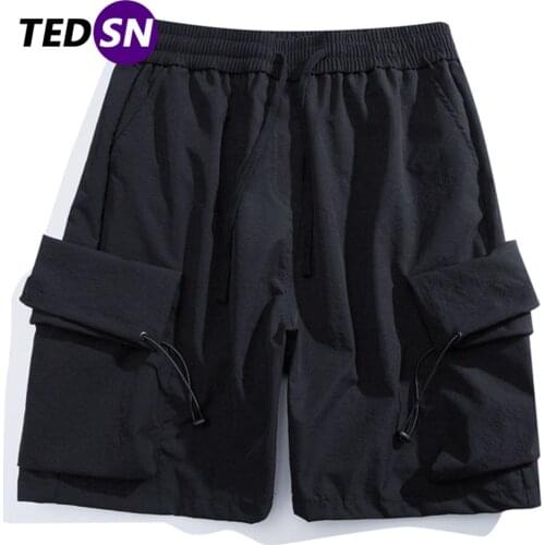 Aelfric Eden Hip Hop Streetwear Cargo Shorts Men Joggers Side Pockets Hipster Baggy Pants Loose Casual Pants 2020 Summer Shorts