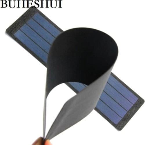 BUHESHUI 2W 6V Flexible Solar Cell Amorphous Silicon Foldable Solar Panel DIY Solar Charger Rain Resistant Super Slim Waterproof
