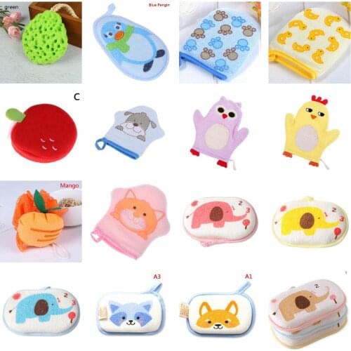 Infant Children Rub baby Rubbing Body Wash Sponge Cotton Bath Brushes Shower Products Comfortable Soft Towel Accessories
