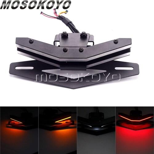 For 790 Motorcycle Tail Tidy Fender Eliminator Integarted Kit 2017-2020 Rear Frame License Plate Bracket w/ LED Lights