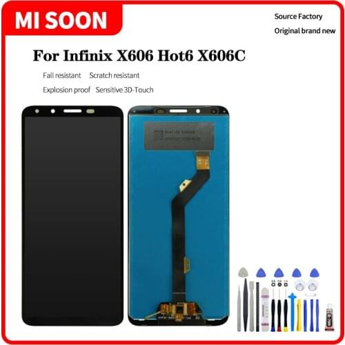 For Infinix X606 Hot6 X606C LCD display High quality HD brand new screen assembly with Disassembly tools