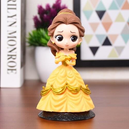 15cm Disney Beauty And The Beast Princess Bell Toy Model Doll Figurine Collection Room Diy Cake Decoration