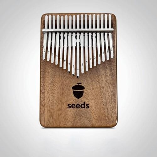 Seeds 17 key kalimba Flat Board Wooden Carved finger thumb piano beginners Keyboard Long Sustain Musical instrument music notes
