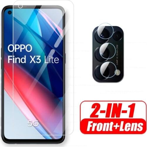 Camera protection glass for oppo findx3lite findx3 lite find x3lite light 6.43'' HD explosion-proof screen protectors film cover