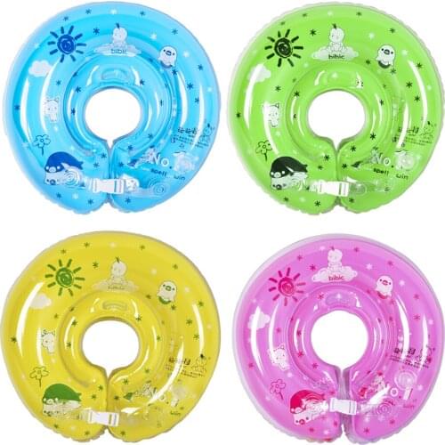 Newborn Baby Swimming Circle Neck Float Ring Inflatable Safety Protector Infant Float Circle for Bathing Swimming Accessories