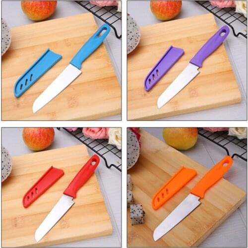Bread Lettuce Kitchen Knife Kids Chef Toddler Cooking Knive Stainless Steel Fruit Knife Colorful Handle Children Paring Knives