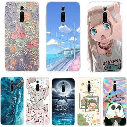 Soft Silicone Case For Xiaomi Mi 9T Pro Cover Soft TPU Pattern Phone Case For Xiaomi Mi 9T 9 T Pro Shell Coque Funda cat