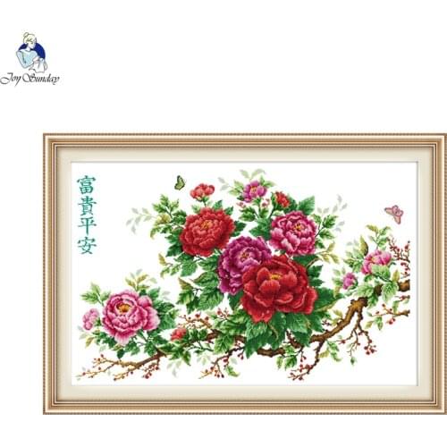 Joy sunday Riches, Honour and Peace Pattern DIY Handmade DMC 14ct and 11ct Cross stitch kit nkf Embroidery set Needlework