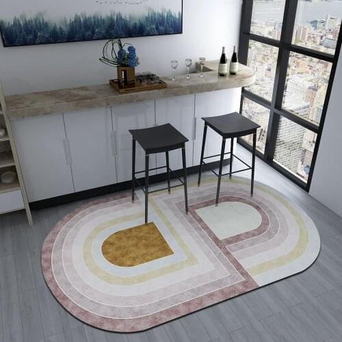 Nordic Irregular Geometric Carpet Living Room Home Bedroom Carpets Creative Oval Bedside Rug Mat Coffee Table Study Sofa Carpet