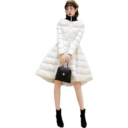 2019 New Woman Long Parker Style Large Size Jacket Fashion Cotton Coat Female Fur Collar Long Thick Parker Winter Coat Outerwear
