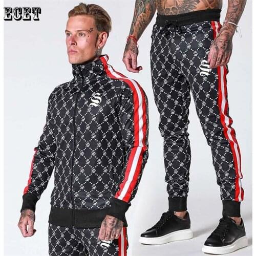 New fashion mens suit 3D printing casual mens clothing streetwear trend zipper jacket jacket mens trousers sportswear suit