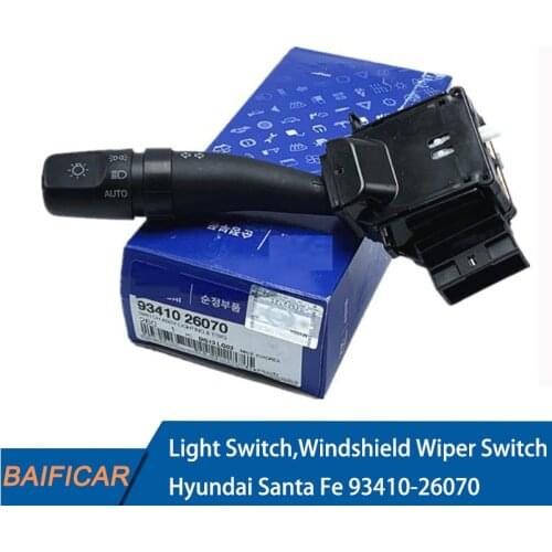 Baificar Brand New Genuine Light Switch,Windshield Wiper Switchs 93410-26070 For Hyundai Santa Fe 2001-2006