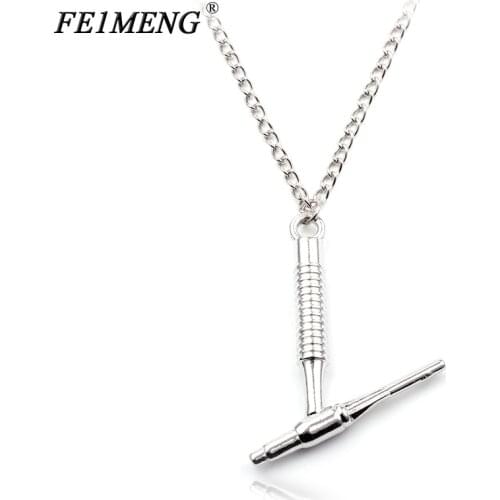 Punk Tig Torch Solder Gun Necklace Vintage Long Chain Welding Tool Pendant Necklaces For Women Fashion Jewelry Accessories