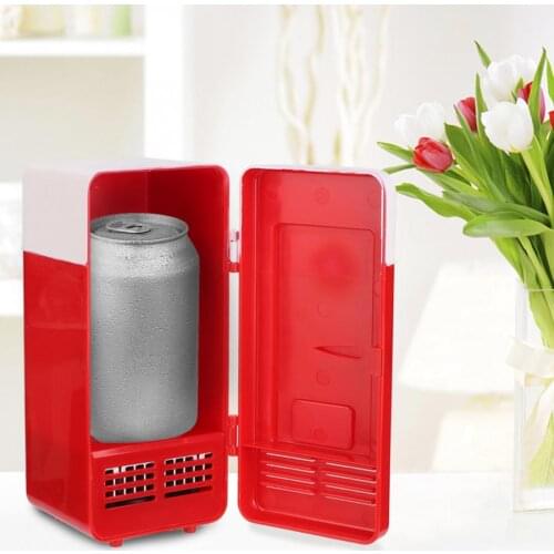 PC Refrigerator Freezer Heating Cooling Refrigerator Drink Cooler Single Fridge USB Office Refrigerator