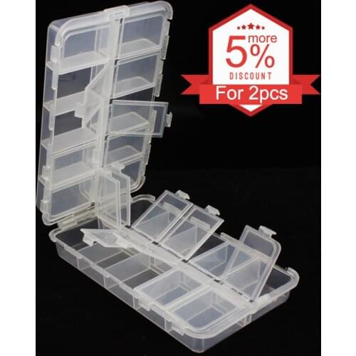 Plastic Portable More Compartments Transparent Waterproof Fishing Tackle Box for Fishing Lures Baits Hooks Storage Cases