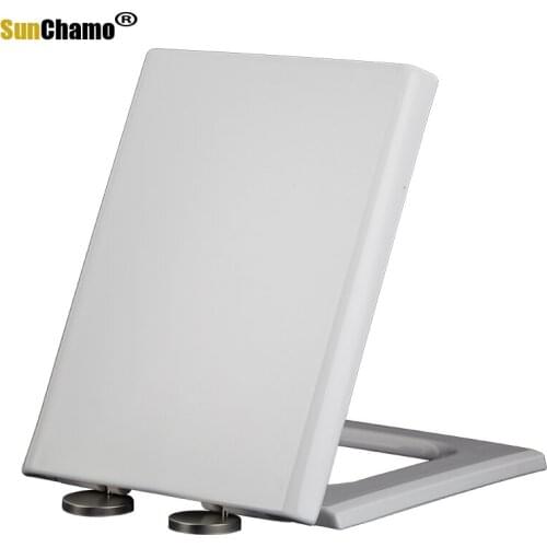 Old-fashioned Trapezoidal Cushioning Slow-down Toilet Cover Toilet Board Toilet Seat Length 435 To 470mm, Width 345mm