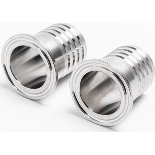 Pipe OD 45mm -51mm Tri Clamp Hose Barb Adapter Stainless Steel 304 Ferrule Sanitary Pipe Fittings Tri Clover