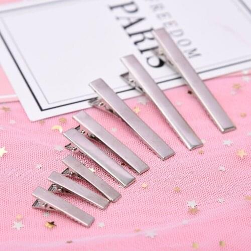 20 pieces/lot) Single Prong Metal Silver Alligator Clips For Girls Women DIY Accessories 6 Sizes Kids Hair Clips