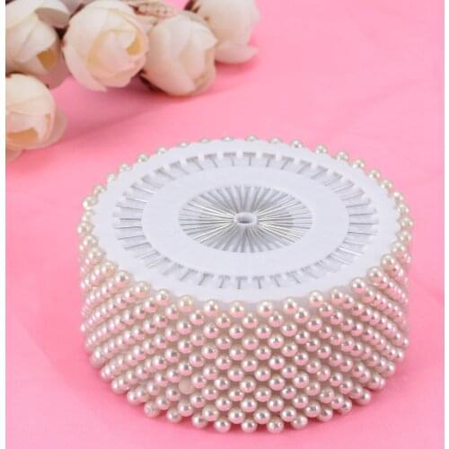 Pearl Head White Colorful Round Wedding Craft Dress Making Patchwork Straight Sewing Needle Pins Dressmaking Accessories