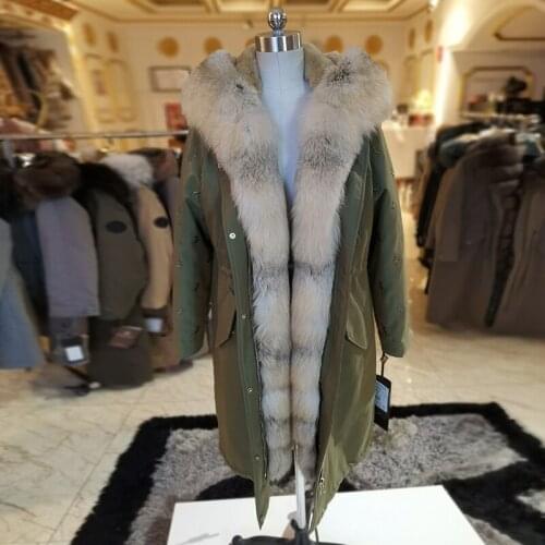 Winter Jacket Women Fur Ladies Hooded Parka Jackets Female Real Fur Coat Women Warm Casual Autumn Clothes Vintage 2020 New