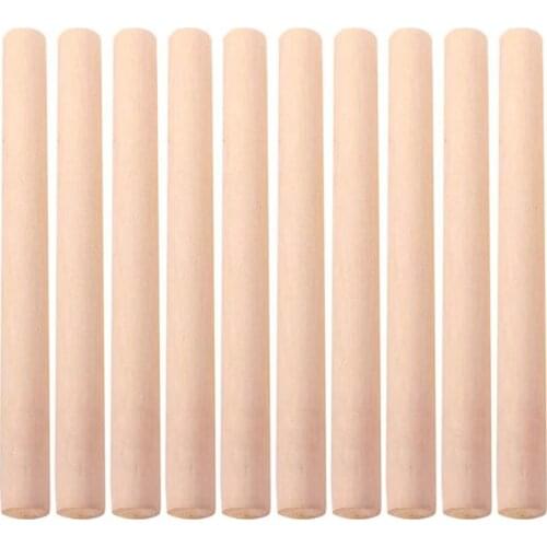 10 Pcs Wooden Noodle Sticks for Pressing Dumpling Skins, Rolling Noodles and Baking Tools