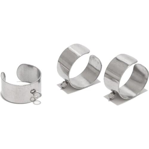 10pcs/lot Stainless Steel 22mm*19mm Open Round Circle Charms Pendents Connectors For DIY Jewelry Making Findings Accessories