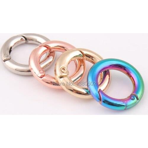 10pcs/lot multicolor 18mm outer metal spring buckles Clip Buckle openable for bag backpack accessories