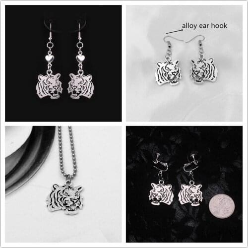 2.4*1.7cm Pendant Alloy Material Wing Angel Necklace Earrings For Women Jewelry Accessories Antique Silver di003