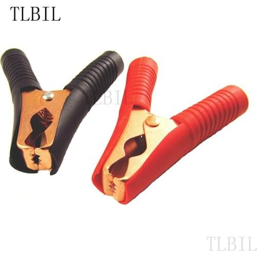 2 PCS 90MM 100A ALLIGATOR Test Clamp CAR BATTERY CLIPS