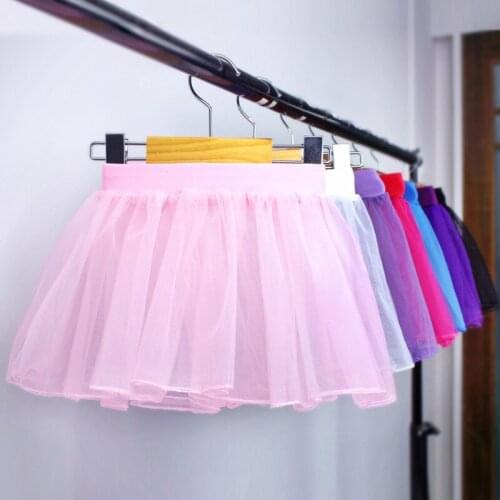 2020 Newest Children tutu skirt Cute baby kids Ballet party tulle skirt for dancing Ballet pink girl dance skirt