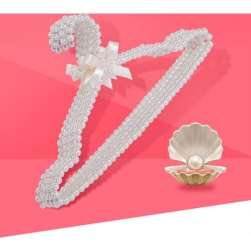 5pcs/lot 40cm Bathroom Products Hangers for Cothes Pearl Plastic Beautiful Fashion Woman White Pink Angel Clothes Rack
