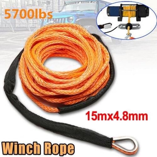 5700 lbs car emergency trailer belt vehicle winch steel wire rope synthetic SUV recycling replacement outdoor towing rope