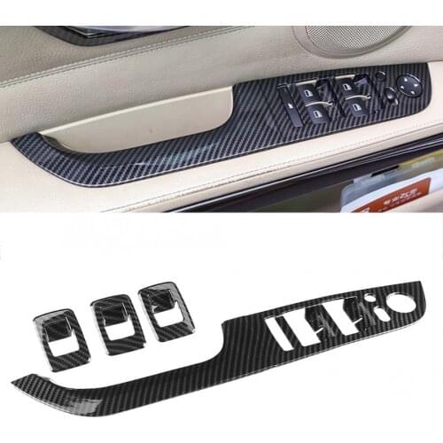 ABS Window Lifter Switch Frame Cover Trim Sticker Fits for E90 3 Series 2005 2006 2007 2008 2009-2012 Car Accessories Interior