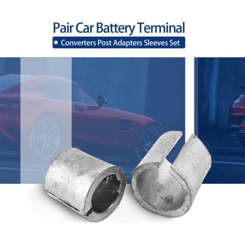 Car Battery Terminal Converters Post Adaptors Sleeves Dpositive and negative side post battery connections ​Adapters Supplied