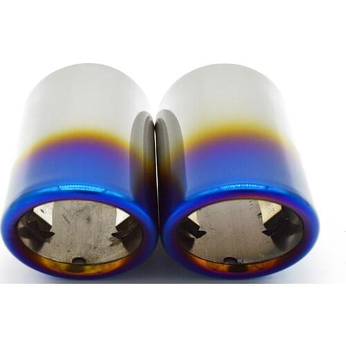 Auto Car Muffler Covers For VW Tiguan Passat B7 CC Audi A3 8P A4 B8 Q5 A1 Volkswagen Accessories Exhaust Tip Muffler Pipes