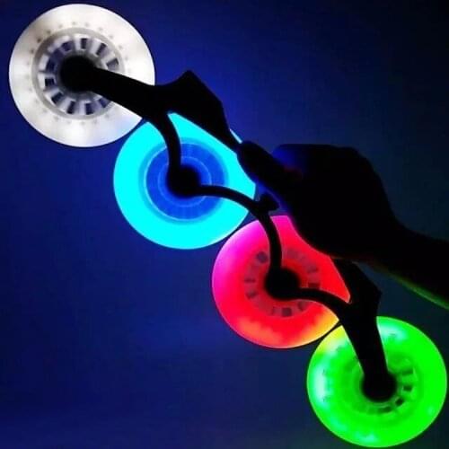 Free shipping speed skates wheels high response flashing wheel 90mm 100mm 110 mm 8 pcs / lot PU material