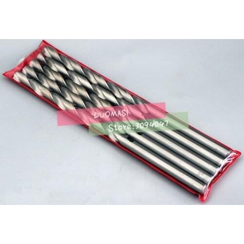 Free shippIng New Brand 5PCS 8.0mm-12.0mm Extra Long High Speed Steel Twist Drill Bit Straigth Shank Auger metal Drilling Bit