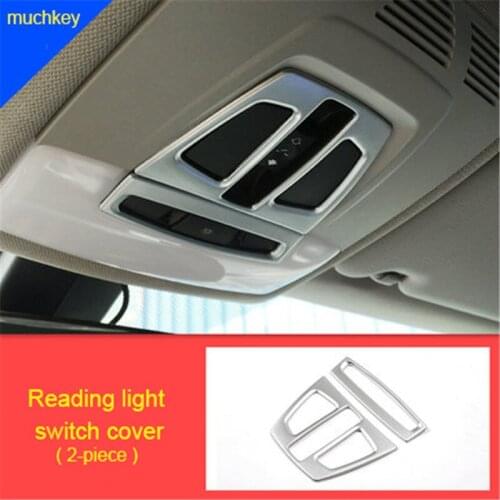 For BMW 2 series Gran tourer F46 218i 220i 2015-2019 ABS reading light switch cover chrome molding trim 2pcs