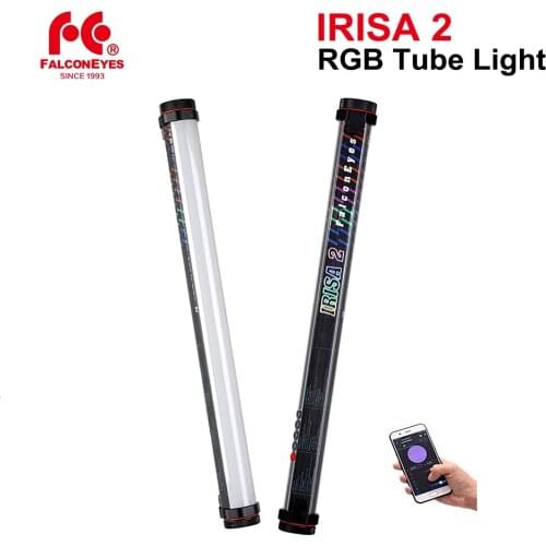 FalconEyes IRISA 2 RGB Tube Light Stick 2500K-9999K Handheld Light App Control Photographic Lighting for Video Photo IRISA2
