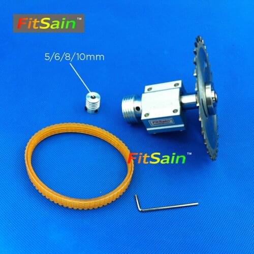 FitSain-Mini table saw for motor shaft 5/6/8/10mm saw blade 16mm/20mm Belt spindle Cutting saws Machine Pulley Bracket bearing