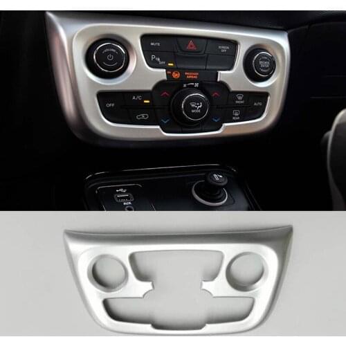 ABS Pearl Chrome Inside Interior center control Cover For Jeep Compass 2017 2018