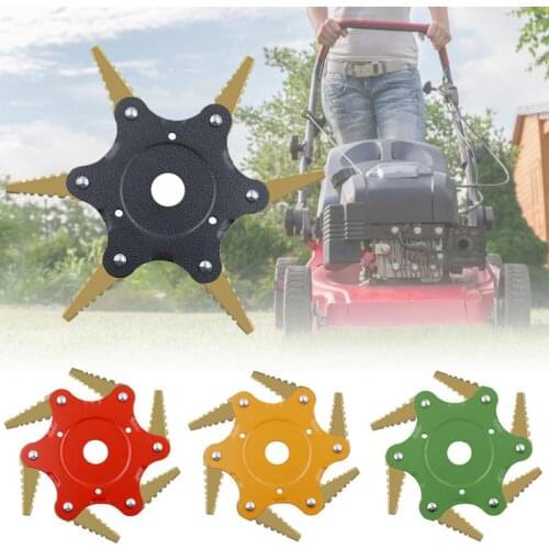 New 6T Grass Trimmer Head Brush Cutter Blade Manganese Steel Mower Head Disc Garden Lawn Machine Accessories Garden Power Tools