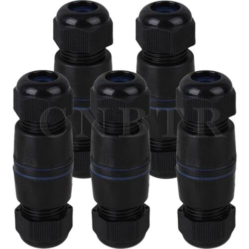 CNBTR Ethernet LAN IP68 AP Waterproof Connector 8-Pin RJ45 M25 Set of 5