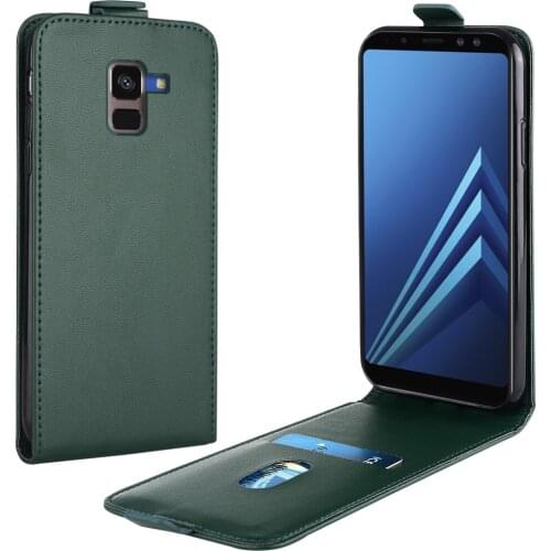 Flip Up and Down Leather Case for Samsung Galaxy A8+ 2018 Case SM-A730F 6''Vertical Cover for Galaxy A 8 + 2018 Case Phone Bag