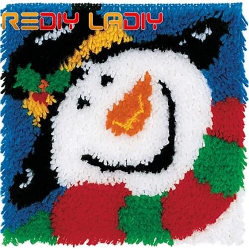 Latch Hook Rug Kits Crocheting Carpet Rug Super Mario Acrylic Yarn Printed Color Canvas Cushion Mat Crochet Tapestry Sofa Decor