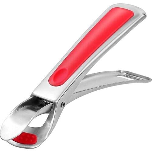 Kitchen Tongs,Food Tongs Bowl Clip Retriever Gripper Clips Tongs for Lifting Hot Dishs Bowl Pot Pan Plate From (RED)