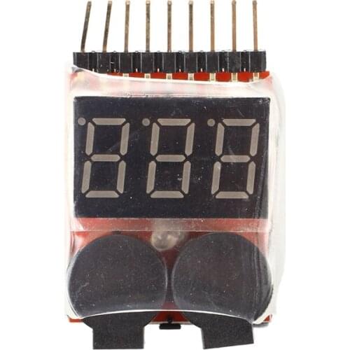 1S-8S Lipo Battery Low Voltage Tester Test VOLTMETRE test monitor Buzzer alarm indicator Alarm System Kits for your lipo battery