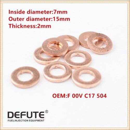Common Injector Nozzle Washer Seal Copper For Ford /Transit 2006-2015 095000-5800 thickness 2mm