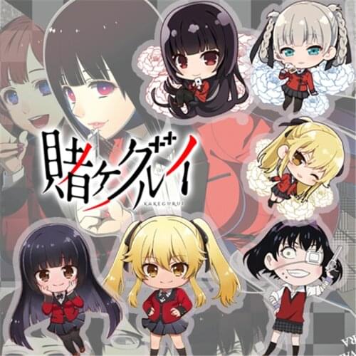 1pcs Cute Acrylic Keychain Keyring Anime Kakegurui Jabami Yumeko Saotome Pendant Cosplay Prop Decor for Boy Girl