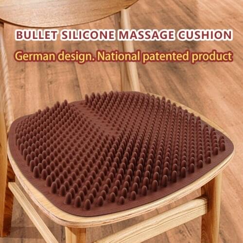 SYII Washable Bullet Head Silicone Massage Cushion Summer Breathable Silicone Pad Mat Office Car Relieve Pain Tired Gel Cushion